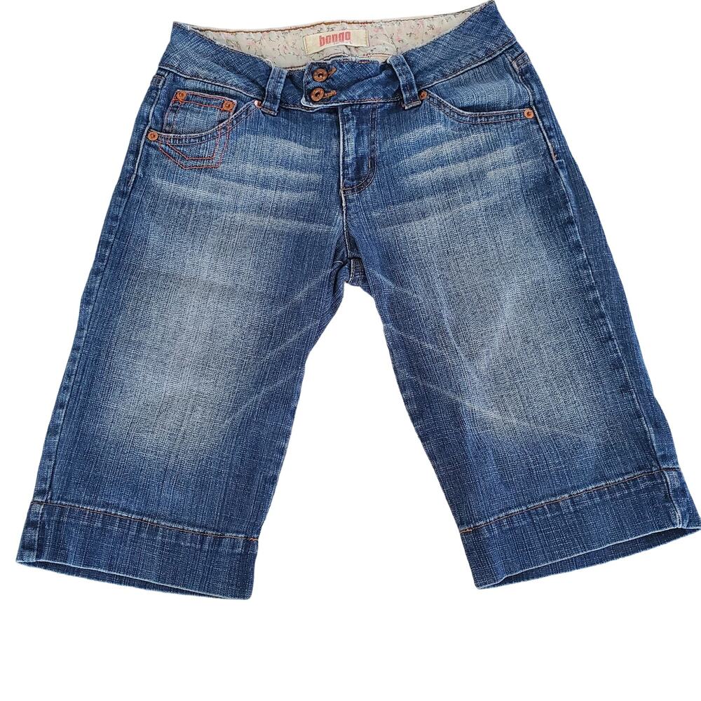 Bongo Low-rise Bermuda Jean Shorts Size 1